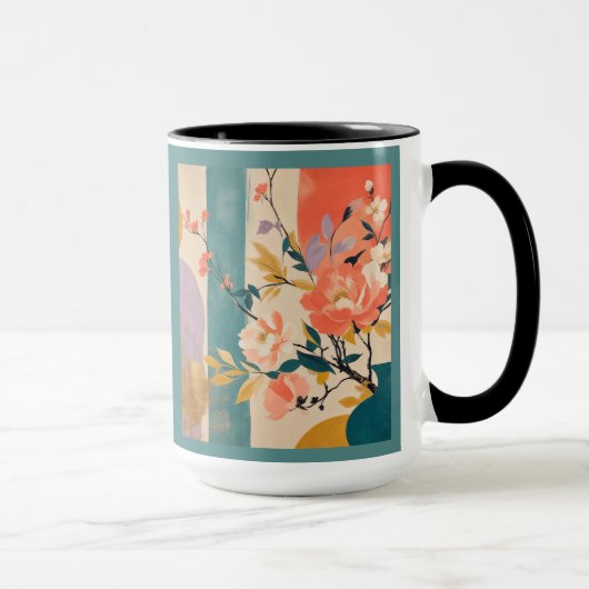 "Abstraktes Floral" Tasse (Rechts)