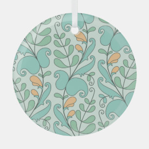 Abstraktes Floral: Vintage Nahtloses Muster Ornament Aus Glas