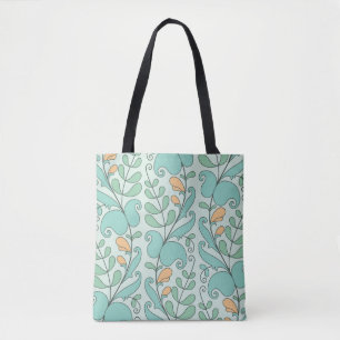 Abstraktes Floral: Vintage Nahtloses Muster Tasche