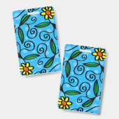 Abstraktes florales Abzeichen Ausweis (Vorder- & Rückseite)