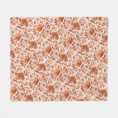 Abstraktes florales Aquarellmuster Herbstfarben Fleecedecke (Vorderseite (Horizontal))
