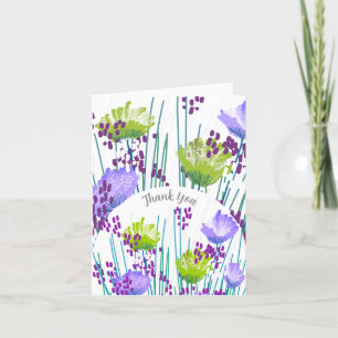 Abstraktes Florales Botanisches Dankeschön-Karte Dankeskarte