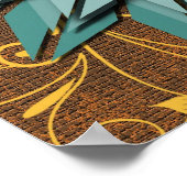 Abstraktes florales Earth-Tone-Poster Poster (Ecke)