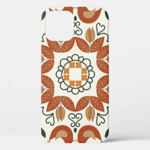 Abstraktes, florales geometrisches Muster auf weiß Case-Mate iPhone Hülle