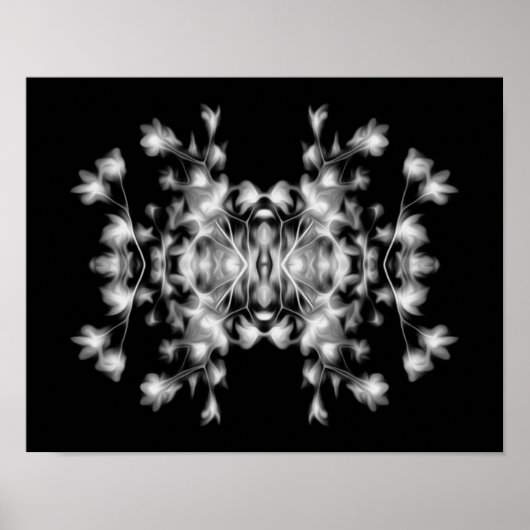 Abstraktes florales Grafikmuster Poster (Vorne)