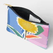 Abstraktes Florales Löwenzahn-Farbblock Modern Zubehörtasche (Offen)