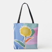 Abstraktes Florales Löwenzahn-Farben-Block-Moderne Tasche (Rückseite)