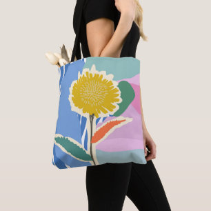 Abstraktes Florales Löwenzahn-Farben-Block-Moderne Tasche