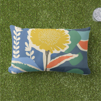 Abstraktes Florales Löwenzahn-Farbfeld Modern Kissen Für Draußen