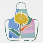 Abstraktes Florales Löwenzahn-Farbfeld Modern Schürze (Vorderseite)