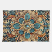 abstraktes florales Muster 7 Geschirrtuch (Horizontal)