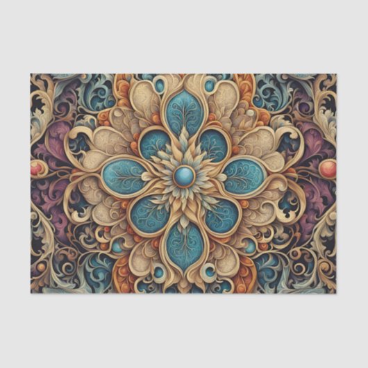 abstraktes florales Muster 7 Seidenpapier (Vorderseite)