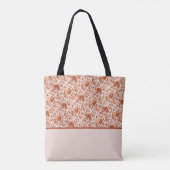 Abstraktes florales Wasserfarbenmuster Herbstfarbe Tasche (Rückseite)
