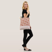 Abstraktes florales Wasserfarbenmuster Herbstfarbe Tasche (Am Model)