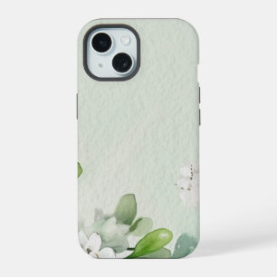 Abstraktes Florales Weißes Kalmia Latifolia Blumen iPhone 15 Hülle