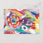 Abstraktes Florals Stork Birds Diaper Raffel Ticke Begleitkarte (Rückseite)