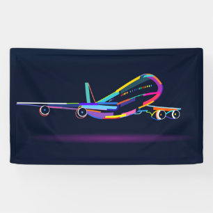Abstraktes Flugzeug Banner