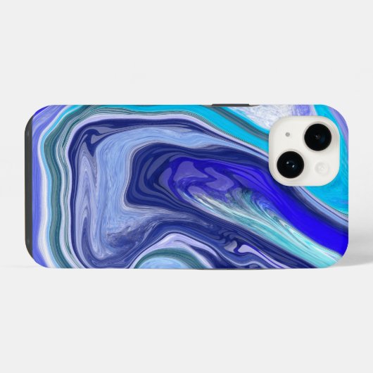 Abstraktes Fluid Art iPhone Hülle (Rückseite (Horizontal))