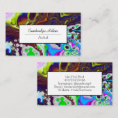 Abstraktes Fluid Art Visitenkarte (Vorne/Hinten)