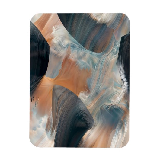 Abstraktes Fluid Dreamscape Flow Art Magnet (Vertikal)