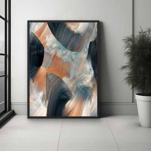 Abstraktes Fluid Dreamscape Flow Art Poster
