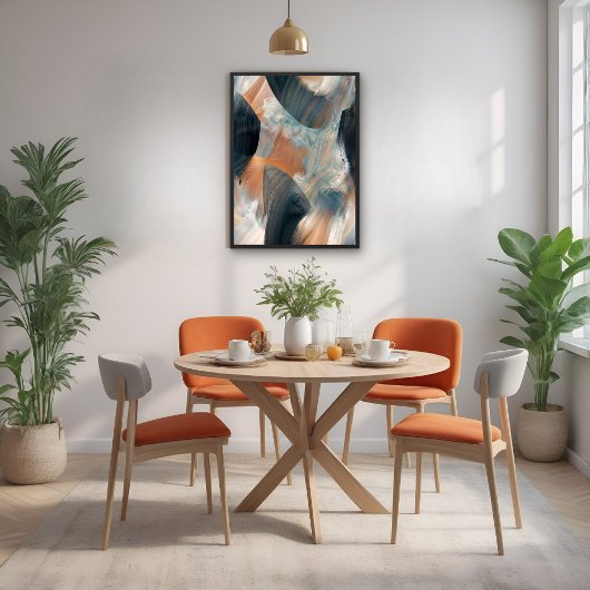 Abstraktes Fluid Dreamscape Flow Art Poster