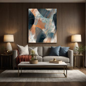 Abstraktes Fluid Dreamscape Flow Art Poster