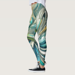 Abstraktes Fluid Swirl Frauen Leggings