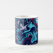 Abstraktes Fluidwelle-Design Kaffeetasse (Mittel)