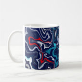 Abstraktes Fluidwelle-Design Kaffeetasse (Links)