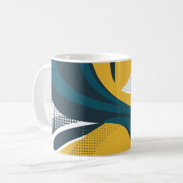 Abstraktes Flussdesign Kaffeetasse