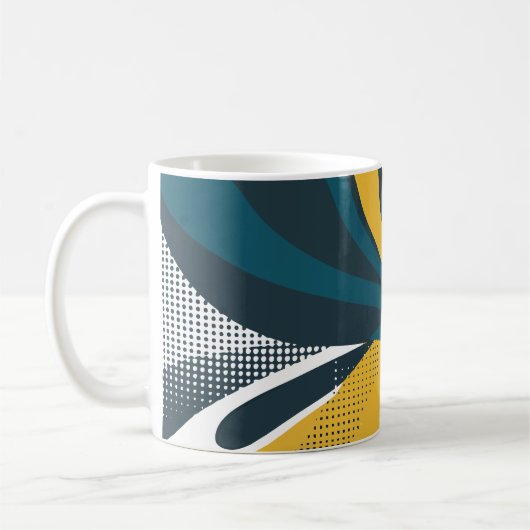 Abstraktes Flussdesign Kaffeetasse (Links)