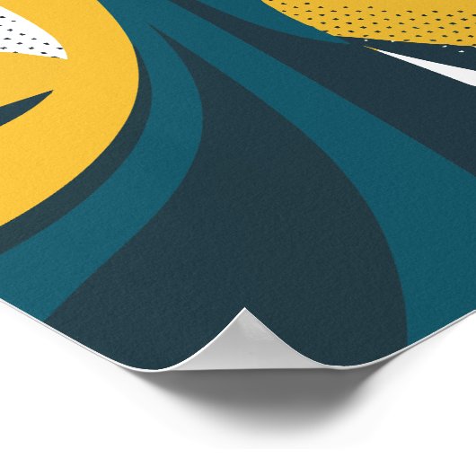 Abstraktes Flussdesign Poster (Ecke)