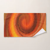 Abstraktes, flüssig orangefarbenes Feuer Badhandtuch Set (Handtuch)