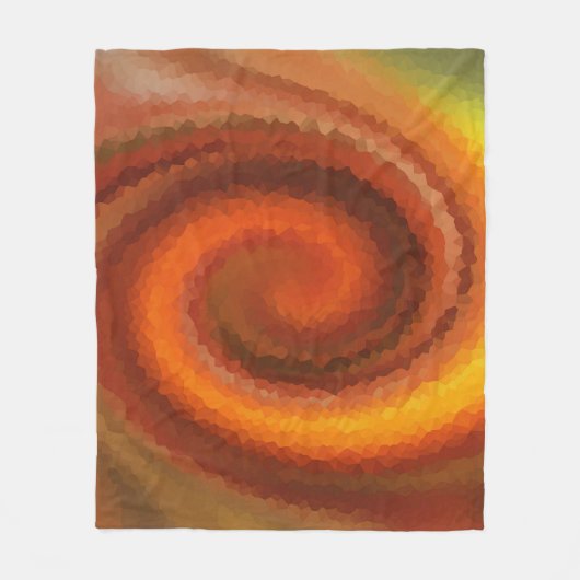 Abstraktes, flüssig orangefarbenes Feuer Fleecedecke (Vorderseite)