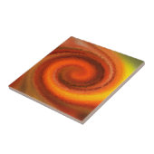 Abstraktes, flüssig orangefarbenes Feuer Fliese (Seite)