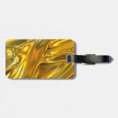 Abstraktes flüssiges Gold Gepäckanhänger (Rückseite horizontal)