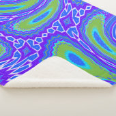 Abstraktes Flüssigkeits-Pfau-Design Sherpadecke (3/4)