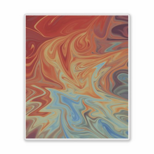 Abstraktes Flüssigkeitsmuster Aufkleber (Vorderseite)