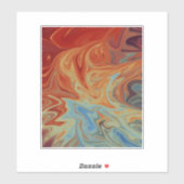 Abstraktes Flüssigkeitsmuster Aufkleber (Blatt)