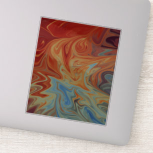 Abstraktes Flüssigkeitsmuster Aufkleber