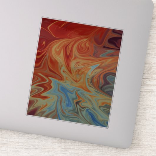 Abstraktes Flüssigkeitsmuster Aufkleber (Detail)