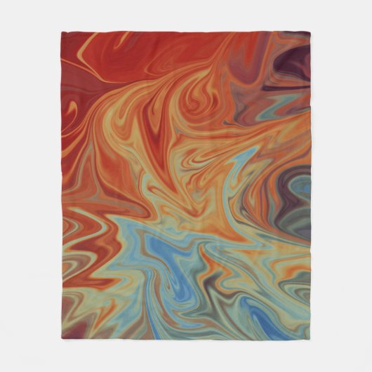 Abstraktes Flüssigkeitsmuster Fleecedecke (Vorderseite)