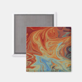 Abstraktes Flüssigkeitsmuster Magnet (Vorderseite/Rückseite)