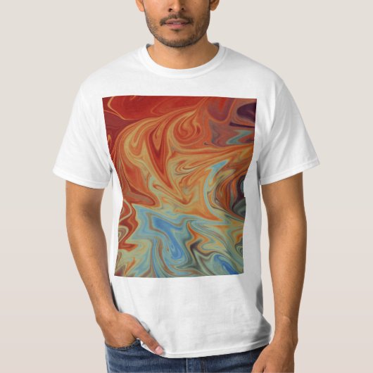 Abstraktes Flüssigkeitsmuster T-Shirt (Vorderseite)