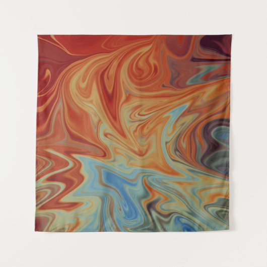 Abstraktes Flüssigkeitsmuster Wandteppich (Vorderseite)