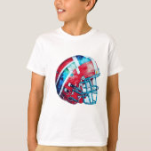 Abstraktes Football Helm Artwork T-Shirt (Vorderseite)