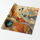 Abstraktes Fossil Wrapping Paper Geschenkpapier (Ungerollt)