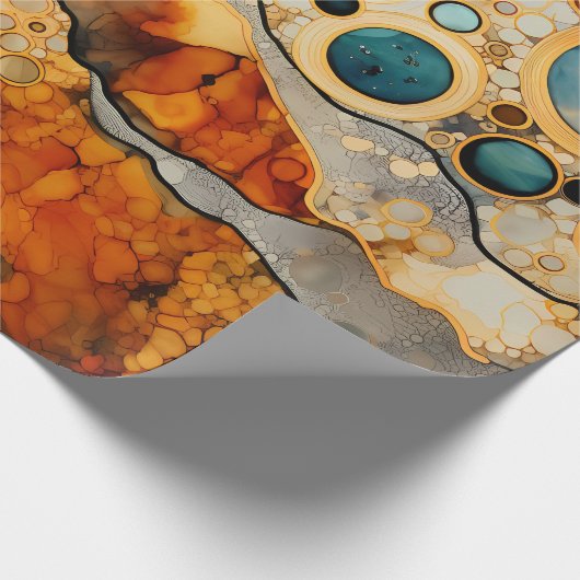 Abstraktes Fossil Wrapping Paper Geschenkpapier (Ecke)