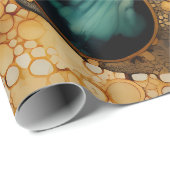 Abstraktes Fossil Wrapping Paper Geschenkpapier (Rolleneckpunkt)